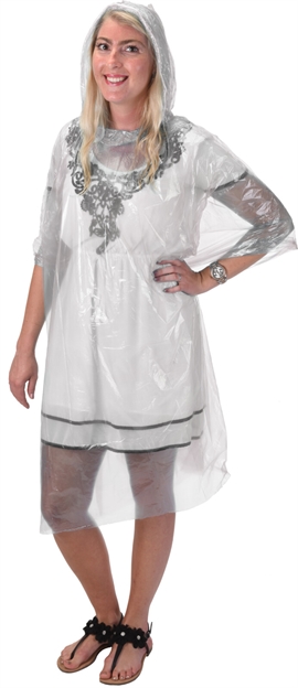 Poncho regnskydd transparent