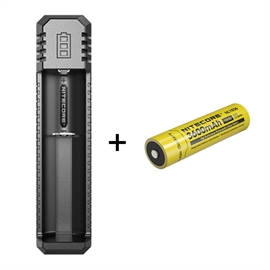 Nitecore Charger UI1 + 18650 3600mAh batteri