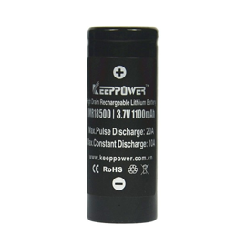 Keeppower IMR UH1850 Li Ion batteri 3,6V 1100mAh (Platt topp)