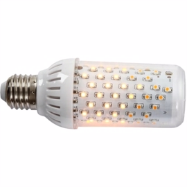 Eldlampa 96 LED Vit E27 465 Lumen Klart glas