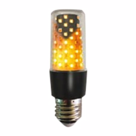 Eldlampa 64 LED Svart E27 300 Lumen Klart glas