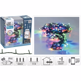 Appstyrd LED-ljuskedja 480 LED Flerfärgad (48m)