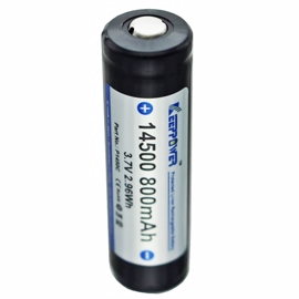 Keeppower 14500 3,7 volt litiumjonbatteri 800 mAh med skyddskrets