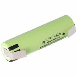 Panasonic NCR18650 litiumjonbatteri 3400mAh med lödflik