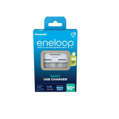 Panasonic Eneloop BQ-CC61 laddare till 4 batterier AA/AAA