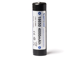 Keeppower 18650 3,6 volt litiumjonbatteri 4000 mAh med skyddskrets