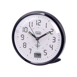 Alarm Clock Sweep Movement Black (11 x 11 x 5,3 cm)