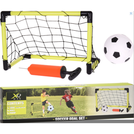 Fotbollsmål för barn (45 x 30 x 30 cm) med boll och bollpump