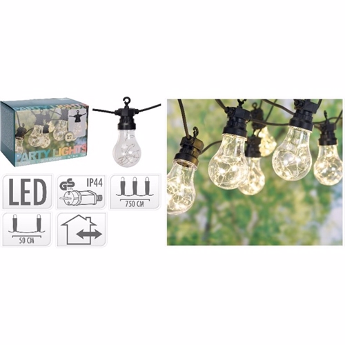 LED-ljusslinga med 120 LED-lampor i varmt, vitt ljus (17 meter - 220V)