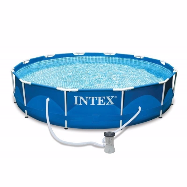 Intex oval family pool 4485 liter inkl. pump