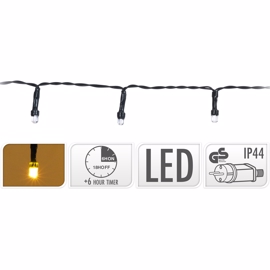 LED-ljusslinga med 200 LED-lampor i varmt, vitt ljus (20 meter - 220V)
