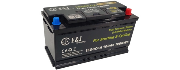 E&J litiumstartbatteri 12 volt 100Ah (Bluetooth)