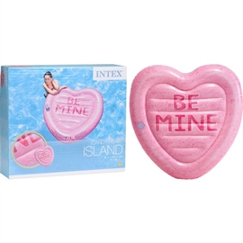 Intex rosa luftmadrass hjärtform "Be Mine"