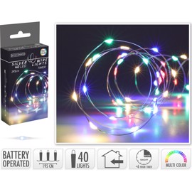 LED-ljuskedja Silverwire 40 LED Flerfärgad (195 cm)
