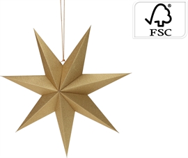 Guld Glitter Paper Star