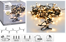 LED-ljuskedja 320 LED Varmvit (24 m)