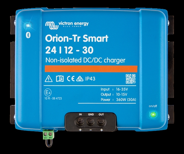 Victron Orion-TR Smart DC/DC-laddare, icke-isolerad 24v-12v 30A (12,2v-utgång)