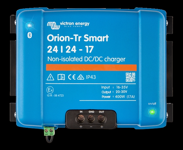 Victron Orion-TR Smart DC/DC-laddare, icke-isolerad 24v-24v 17A (24,2v-utgång)