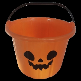 Halloween pumpahink med 10 LED-ljus – 22,5 x 17 cm, orange