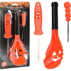 Halloween Pumpa Redskap för Utskärning, 3 Delar
