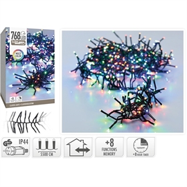 LED Light Chain Cluster 768 LED Flerfärgad (5,5 meter)