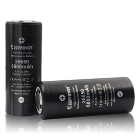 Keeppower IMR26650 UH2660 3,6 Volt Li-Ion batteri 6000mAh