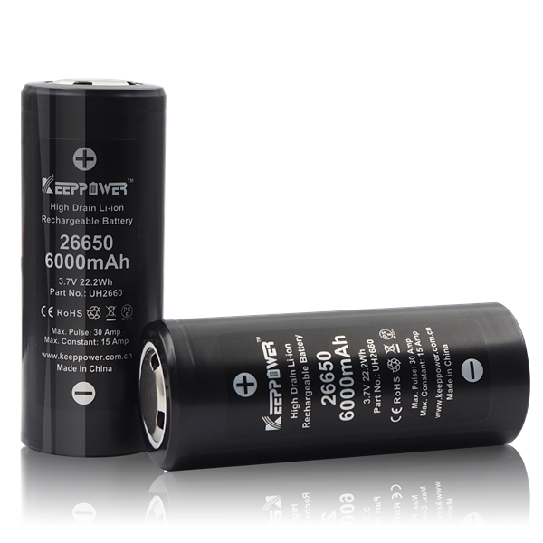 Keeppower IMR26650 UH2660 3,6 Volt Li-Ion batteri 6000mAh