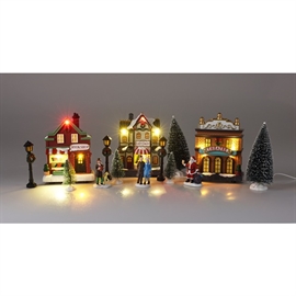 Julby med LED-ljus, Set med 14 delar