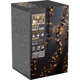 Snake LED-ljusslinga med Vattenfallseffekt 360 LED 5 m, Varmvit