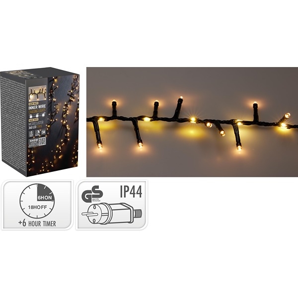 Snake LED-ljusslinga med Vattenfallseffekt 360 LED 5 m, Varmvit