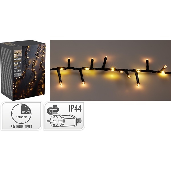 Snake LED-ljusslinga med Vattenfallseffekt 710 LED 10 m, Varmvit