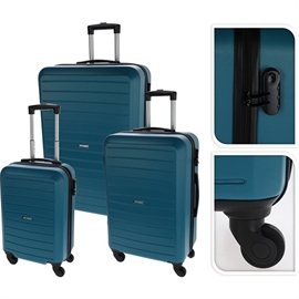 Proworld Resväska Set 3 st. Hårt fodral, Petrol