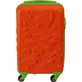 Barnväska med 3D Dinosauriedesign 28L Orange (kabinväska)