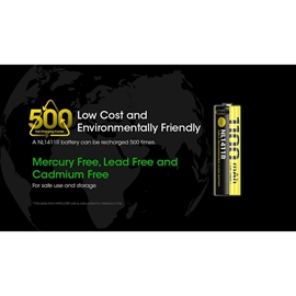 Nitecore 14500 NL1411R 1100mAh Li Ion-batteri - USB-C Uppladdningsbart 