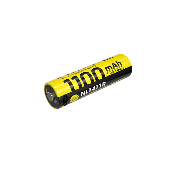 Nitecore 14500 NL1411R 1100mAh Li Ion-batteri - USB-C Uppladdningsbart 