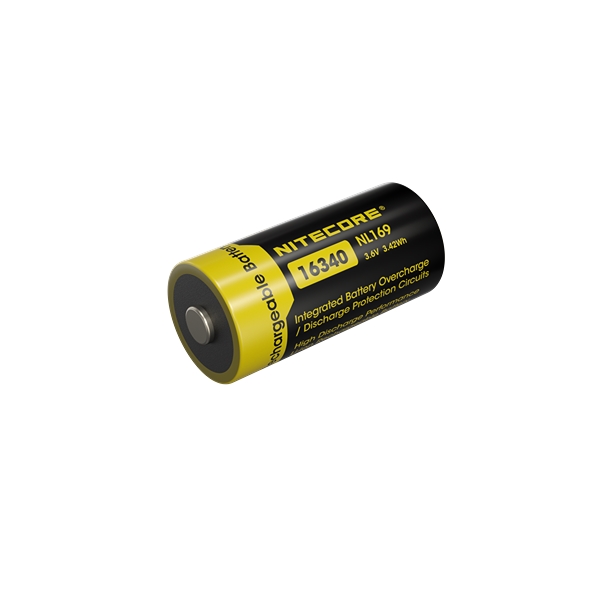 Nitecore 16340/RCR123A, NL169 950mAh litiumjonbatteri 
