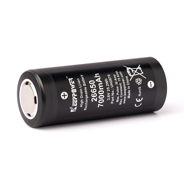 Keeppower IMR26650 UH2670 3,6 Volt Li-Ion batteri 7000mAh