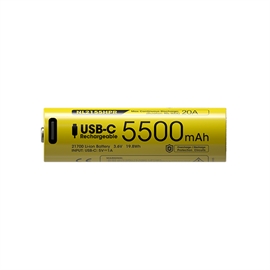 Nitecore 21700 NL2155HPR 5500mAh Li Ion Batteri - USB-C Uppladdningsbart