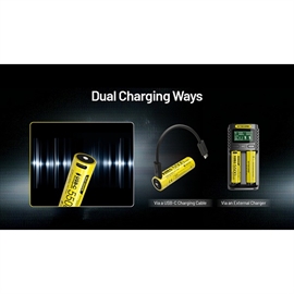 Nitecore 21700 NL2155HPR 5500mAh Li Ion Batteri - USB-C Uppladdningsbart