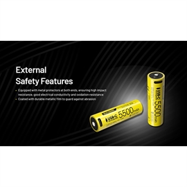 Nitecore 21700 NL2155HPR 5500mAh Li Ion Batteri - USB-C Uppladdningsbart