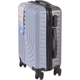 Resväska 38L i Hård Väska med 4 Hjul (Handbagage), Grå/Ljusblå 