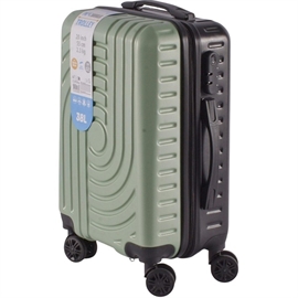 Resväska 38L i Hård Väska med 4 Hjul (Handbagage), Ljusgrön/Svart
