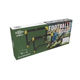 Umbro Hopfällbart Fotbollsmål Set 2 st. 55x44x44 cm, Svart/Gul