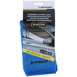 Dunlop Mikrofiberduk för Bilrutor 35x35 cm Glasrengöring, Blå