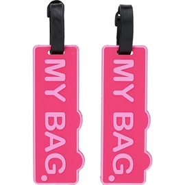 Proworld Bagageetiketter 2 st. "My Bag" Rosa