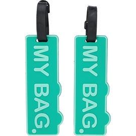 Proworld Bagagetaggar 2 st. "My Bag" Turkos