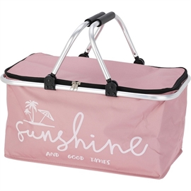 Kylväska med dragkedja och bärhandtag 35 L, Rosa