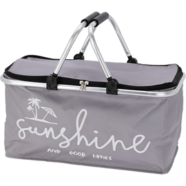 Kylväska med dragkedja och bärhandtag 35 L, Grå