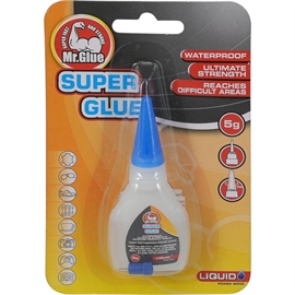 Mr. Glue Superlim Snabbtorkande och Tunnflytande Sekundlim, 5 g