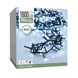 LED Micro Cluster Ljusnät 36 m 1800 LED, Kall Vit